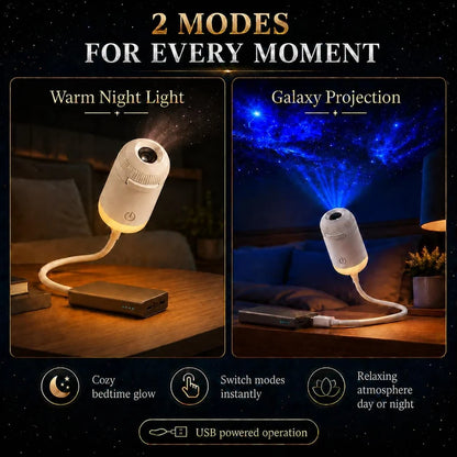 Mini Galaxy Star Projector Lamp – USB Ambient Night Light