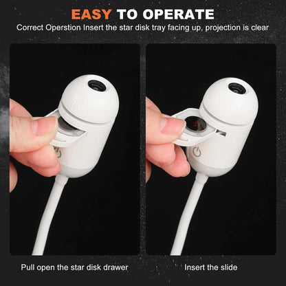 Mini Galaxy Star Projector Lamp – USB Ambient Night Light